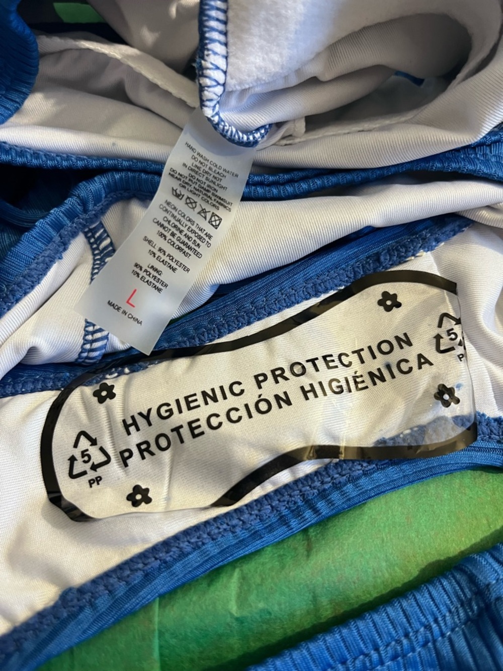 Blue Ribbed Two-Piece Swim Set - Picture 3 of 3